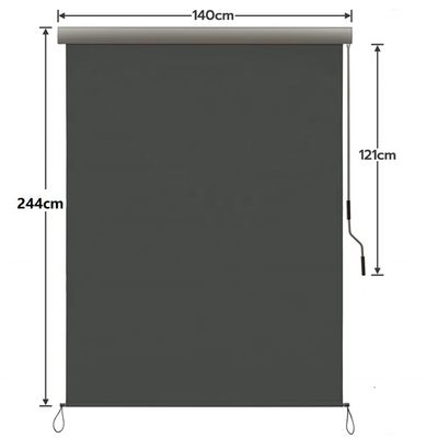 1.6м*2.5м Полиэстер ветражный материал Сдвигаемая водонепроницаемая солнечная тень падает Вертикальный тент